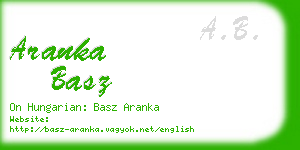 aranka basz business card